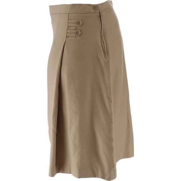 NWT LANDS' END UNIFORM BELOW KNEE SOLID A-LINE SKIRT KHAKI SIZE 3 - Picture 2 of 9
